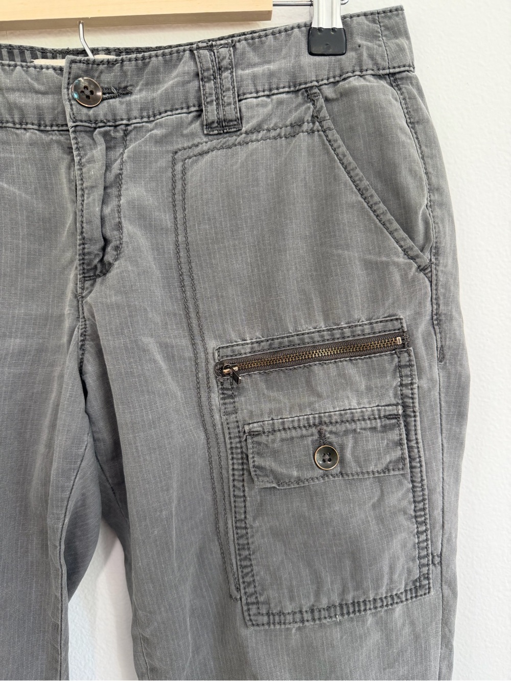Anthropologie Hei Hei Utility Cargo Pants Gray Relaxed Fit 28P - Picture 3 of 5